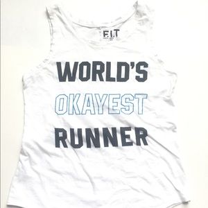 World’s Okayest Runner Sleeveless Top Size Small